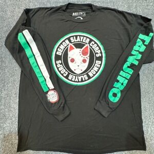 BoxLunch Demon Slayer Corps Long Sleeve XXL Black Tanjiro Graphic Tee